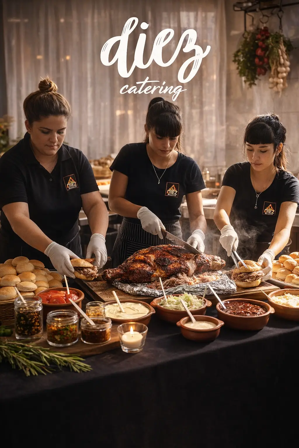 Pernil de ternera para eventos